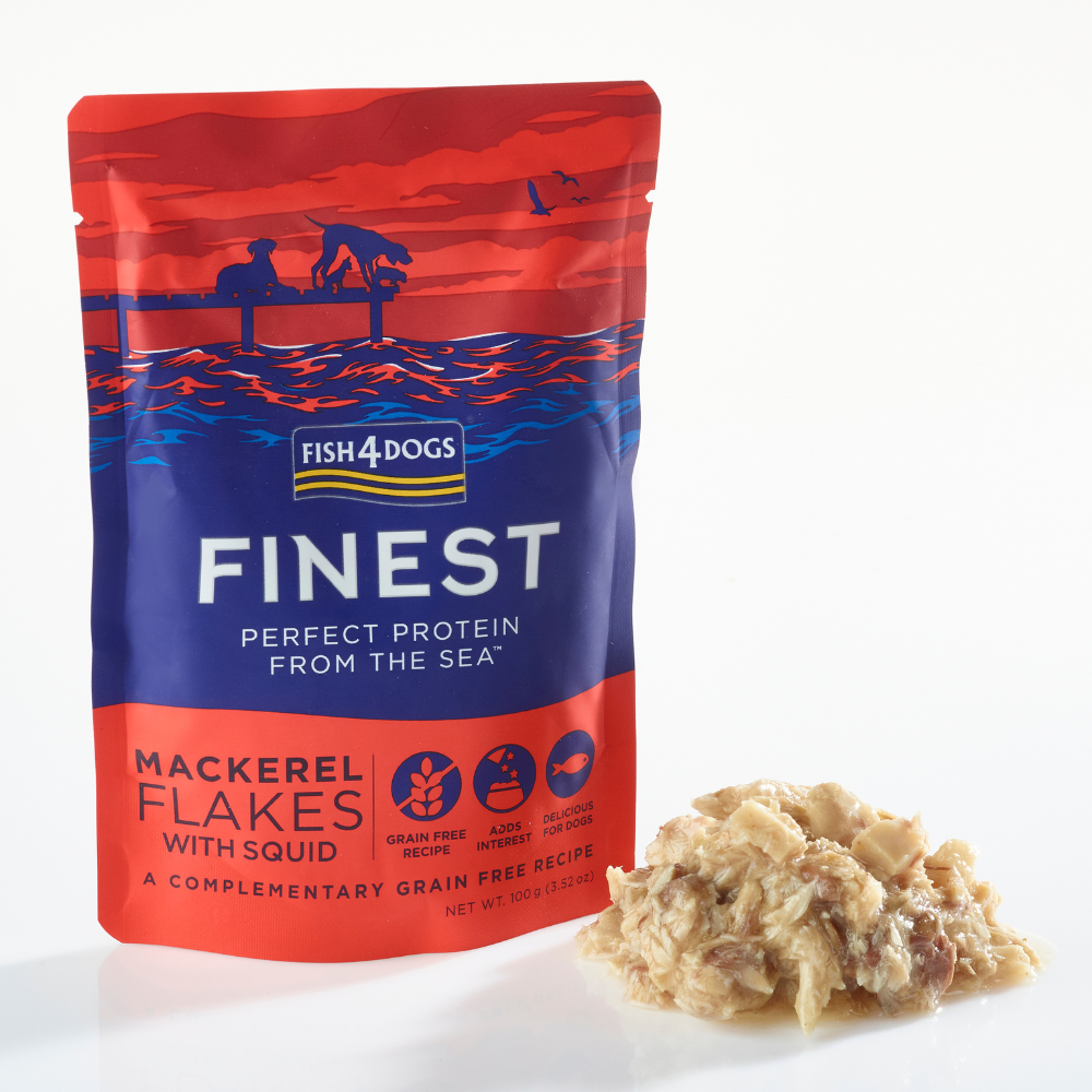 Fish4dogs Finest Makreel Flakes met Inktvis