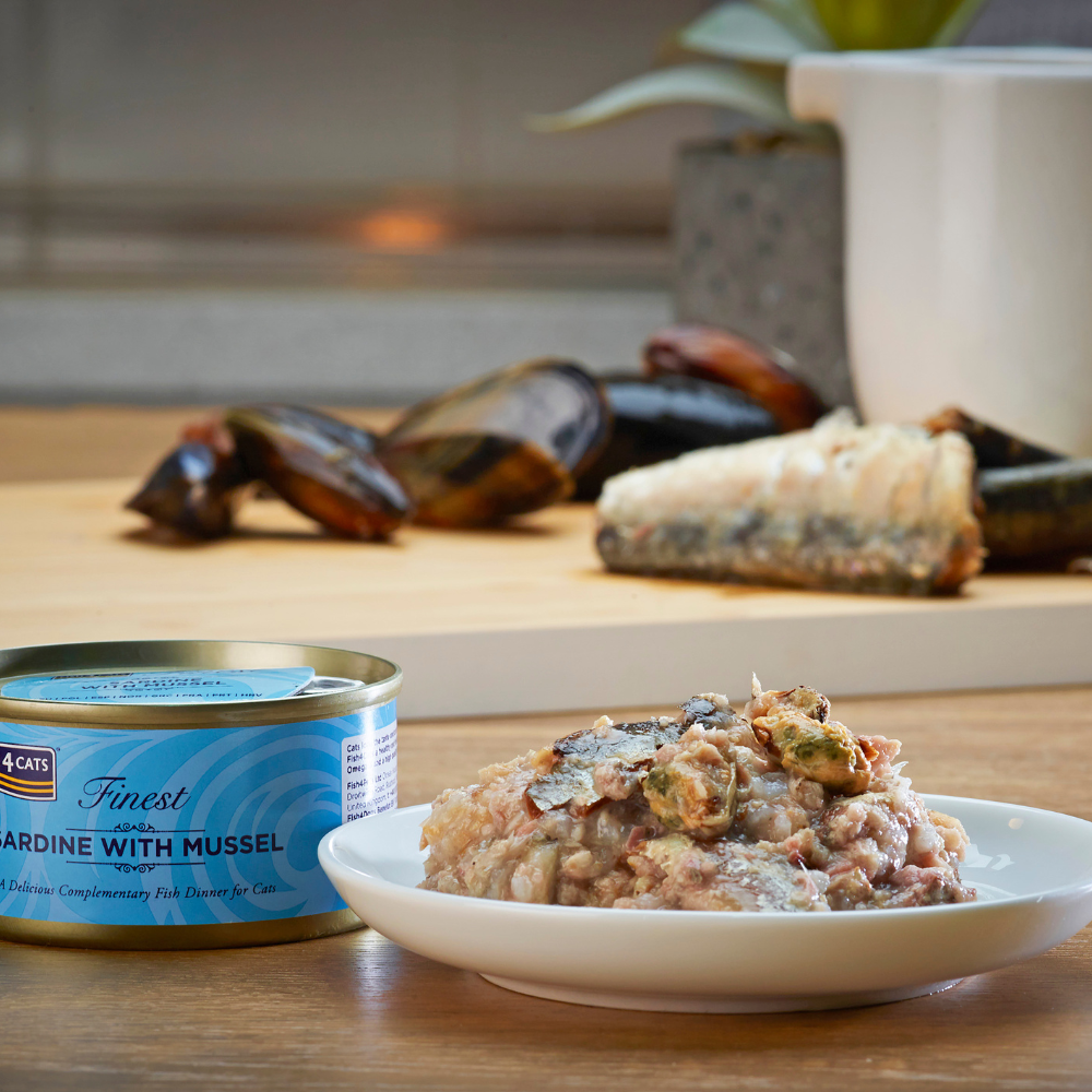 sfeerfoto Finest Fish4Cats Sardine met Mossel