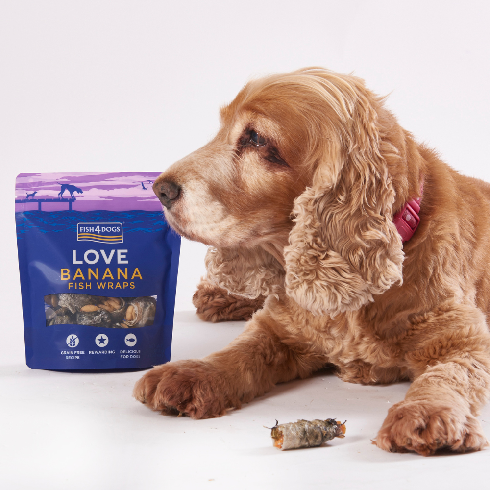 Love banaan vis wraps fish4dogs