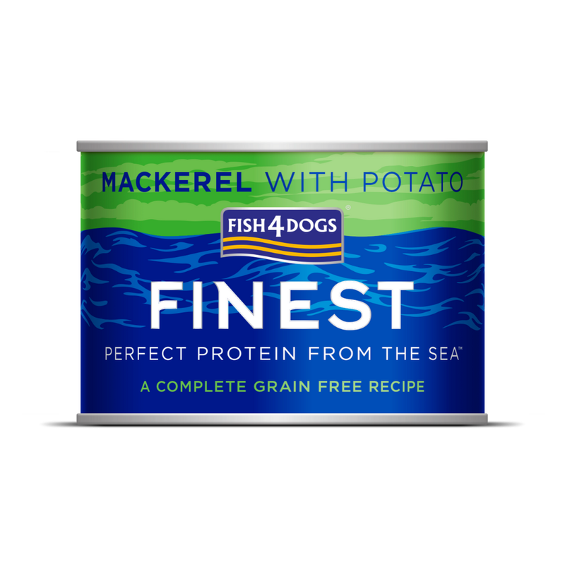 Fish4Dogs Finest makreel natvoer met aardappel - natvoer voor honden