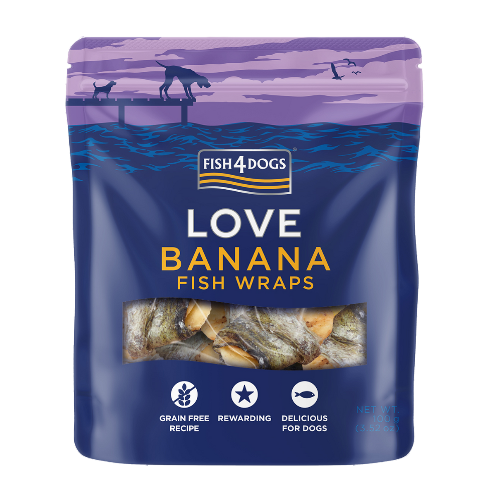 Love banaan vis wraps fish4dogs