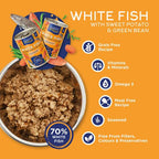 Fish4Dogs Finest Whitefish with sweet potato and green beans - 395 gram - wet food for dogs