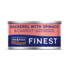 Fish4Dogs Finest makreel met spinazie en wortel - 85 gram - natvoer voor honden