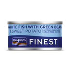 Fish4Dogs Finest witvis met zoete aardappel en groene bonen - 85 gram - natvoer voor honden