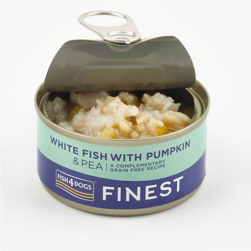 Fish4Dogs Finest Whitefish with pumpkin and peas - 85 grams - wet food for dogs