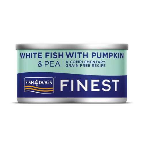 Fish4Dogs Finest Whitefish with pumpkin and peas - 85 grams - wet food for dogs