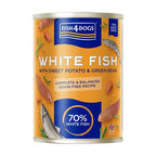 Fish4Dogs Finest witvis met zoete aardappel en groene bonen - 395 gram - natvoer voor honden